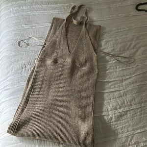 Allsaints Lexi Ribbed Metallic dress